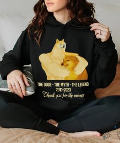 Cheems The Doge The Myth The Legend 2011 2023 thank you for the memes shirt,