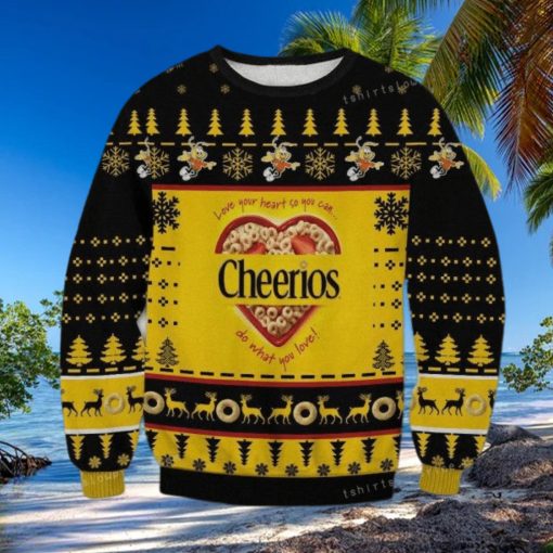 Cheerios Love Your Heart So You Can Do What You Love Chritsmas Womens Ugly Sweater