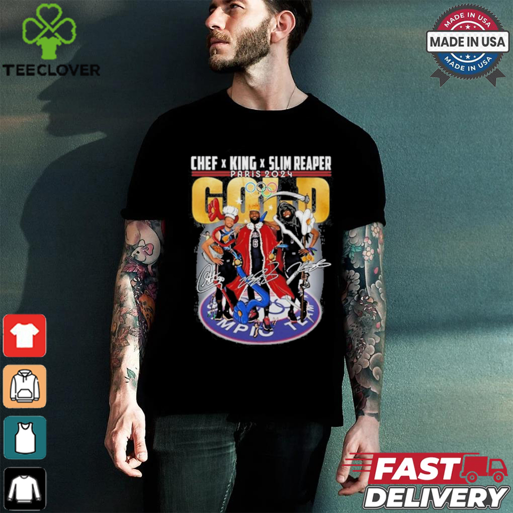 Chef – King – Slim Reaper Paris 2024 Gold Signature Shirt Chef – King – Slim Reaper Paris 2024 Gold Signature Shirt