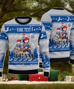 Chelsea FC Disney Team Custom Name Ugly Christmas Sweater