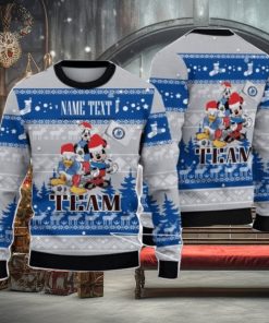 Chelsea FC Disney Team Custom Name Ugly Christmas Sweater