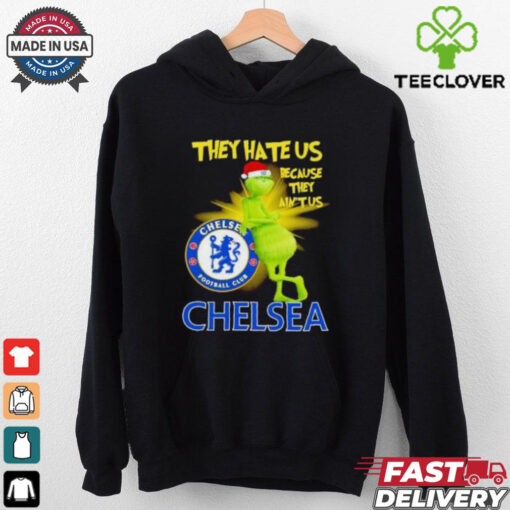 Chelsea FC Grinch they hate us because ain’t us Christmas hoodie, sweater, longsleeve, shirt v-neck, t-shirt