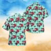 Baltimore Orioles White Hibiscus Turquoise Wave Black Background 3D Hawaiian Shirt