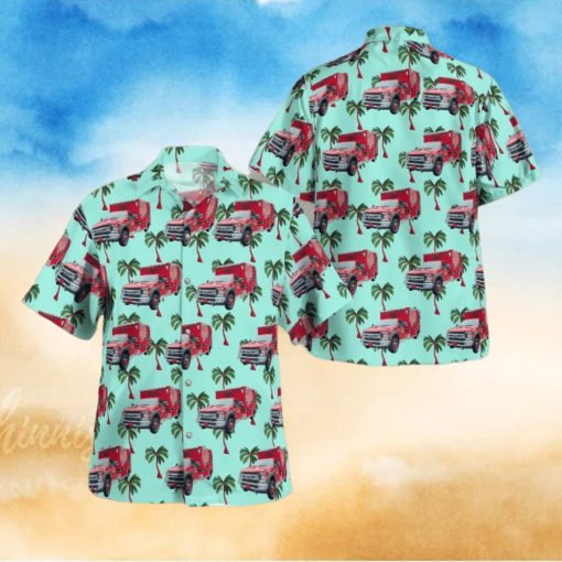 Cherokee Georgia Cherokee County Fire and Emergency Services Button Up Hawaiian Shirt Beach Gift