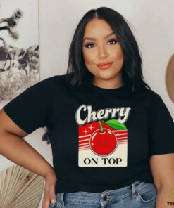 Cherry on top t shirt black