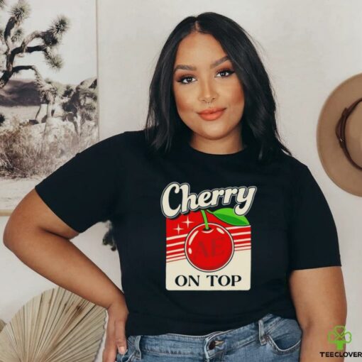 Cherry on top t shirt black