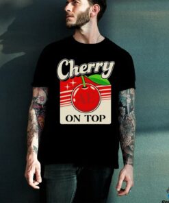 Cherry on top t shirt black