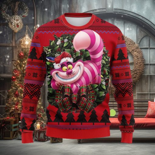 Cheshire Cat Alice In Wonderland Style Noel Ideas Ugly Christmas Sweater Gift Thanksgiving