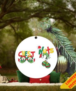 Chest And Nuts Funny Christmas Grinch Hand Holding Boobs Christmas 2023 Holiday Ornament