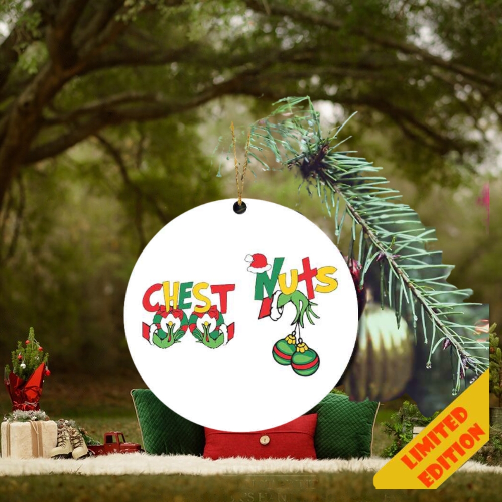 Chest And Nuts Funny Christmas Grinch Hand Holding Boobs Christmas 2023 Holiday Ornament Chest And Nuts Funny Christmas Grinch Hand Holding Boobs Christmas 2023 Holiday Ornament