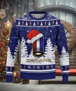 Chevrolet Camaro Ugly Christmas Sweater Tree Santa Hat Car For Fans Gift Familys Holidays