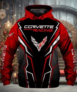 Chevrolet Corvette Racing Red Black Pullover Hoodie