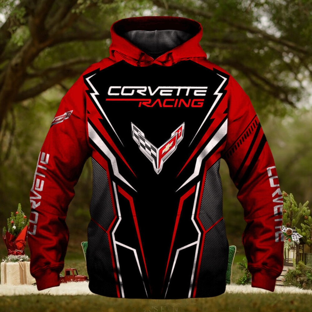 Chevrolet Corvette Racing Red Black Pullover Hoodie Chevrolet Corvette Racing Red Black Pullover Hoodie