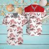 Minnesota Vikings Nfl Team With Flamingo Moon Pattern Button Down Hawaiian Shirt For Big Fans Custom Name