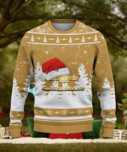 Chevrolet Silverado Ugly Christmas Sweater Tree Santa Hat Car For Fans Gift Familys Holidays