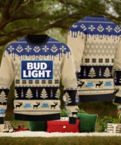 Chevron Pattern Bud Light Christmas Ugly Sweater