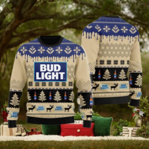 Chevron Pattern Bud Light Christmas Ugly Sweater