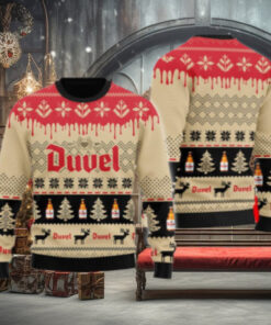 Chevron Pattern Duvel Beer Christmas Ugly Sweater
