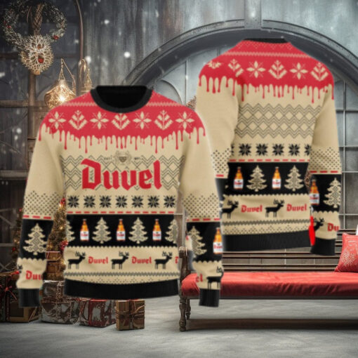 Chevron Pattern Duvel Beer Christmas Ugly Sweater