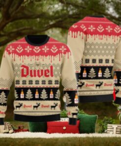 Chevron Pattern Duvel Beer Christmas Ugly Sweater