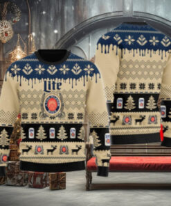 Chevron Pattern Miller Lite Christmas Ugly Sweater