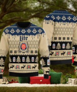 Chevron Pattern Miller Lite Christmas Ugly Sweater