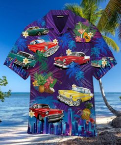 Chevy Belair Sunset Beach Hawaiian Shirt