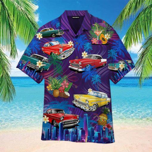 Chevy Belair Sunset Beach Hawaiian Shirt