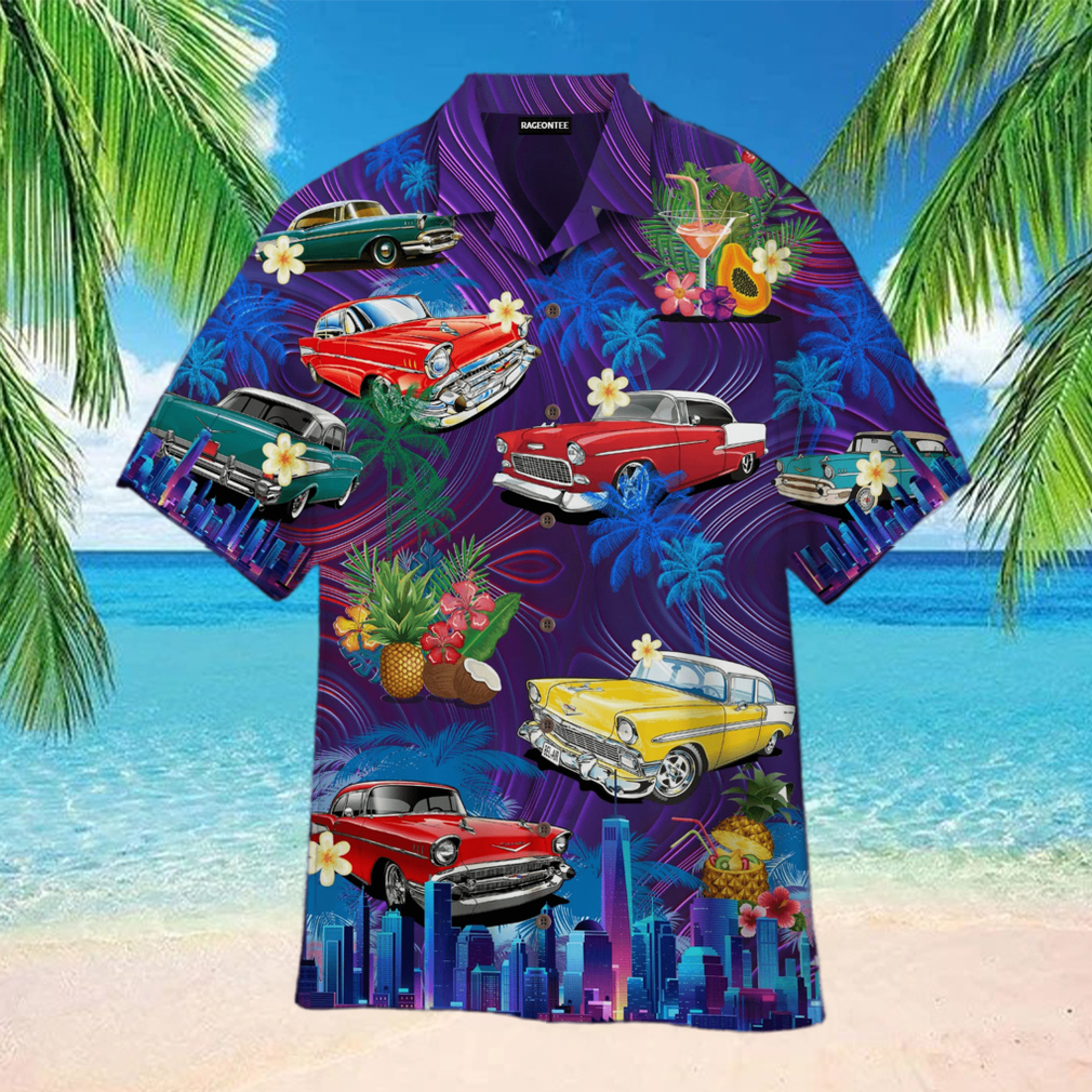 Chevy Belair Sunset Beach Hawaiian Shirt Chevy Belair Sunset Beach Hawaiian Shirt