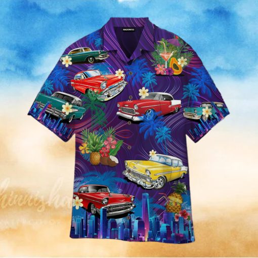 Chevy Belair Sunset Beach Hawaiian Shirt