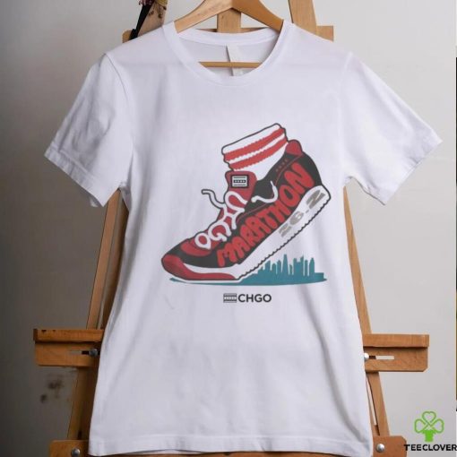 Chgo Marathon White Performance T Shirt