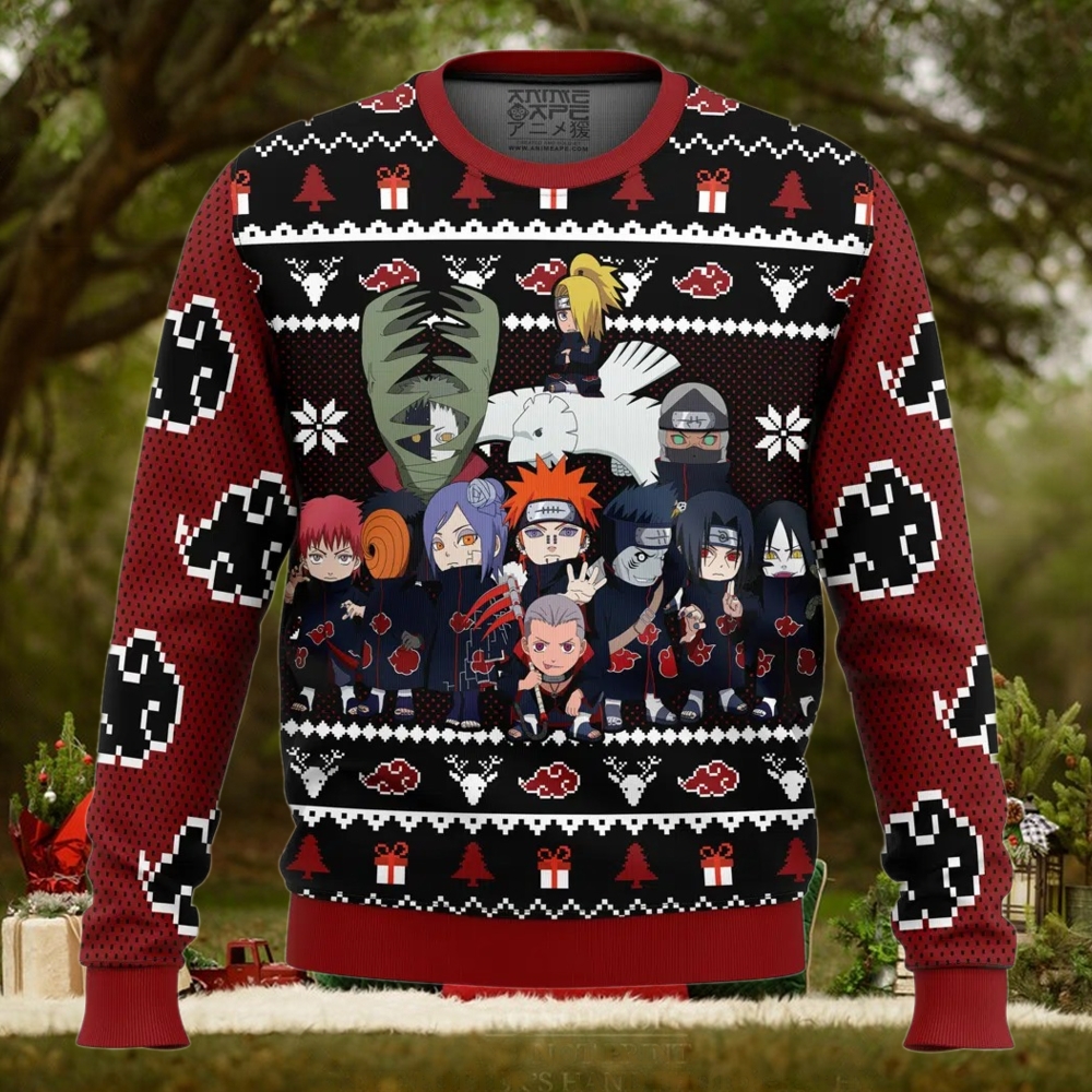 Chibi Akatsuki V2 Shippuden Ugly Christmas Sweater Chibi Akatsuki V2 Shippuden Ugly Christmas Sweater
