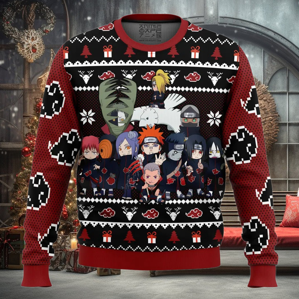 Chibi Akatsuki V2 Shippuden Ugly Christmas Sweater Chibi Akatsuki V2 Shippuden Ugly Christmas Sweater