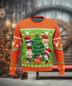 Chibi Chainsaw Man Ugly Christmas Sweaters For Men And Women