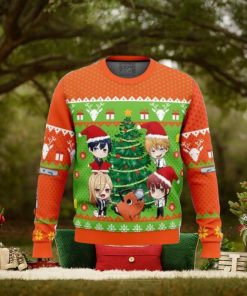 Chibi Chainsaw Man Ugly Christmas Sweaters For Men And Women