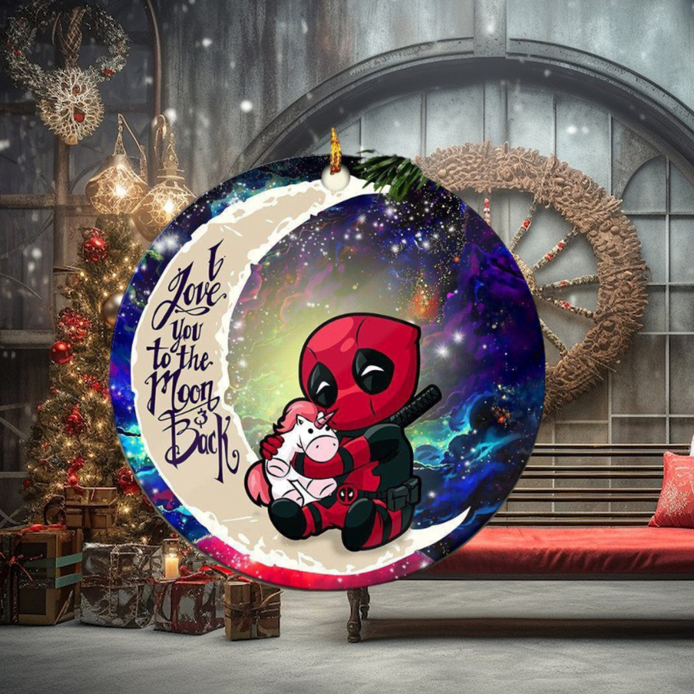 Chibi Deadpool Unicorn Toy Love You To The Moon And Back Galaxy Christmas Decorations Ornament Chibi Deadpool Unicorn Toy Love You To The Moon And Back Galaxy Christmas Decorations Ornament
