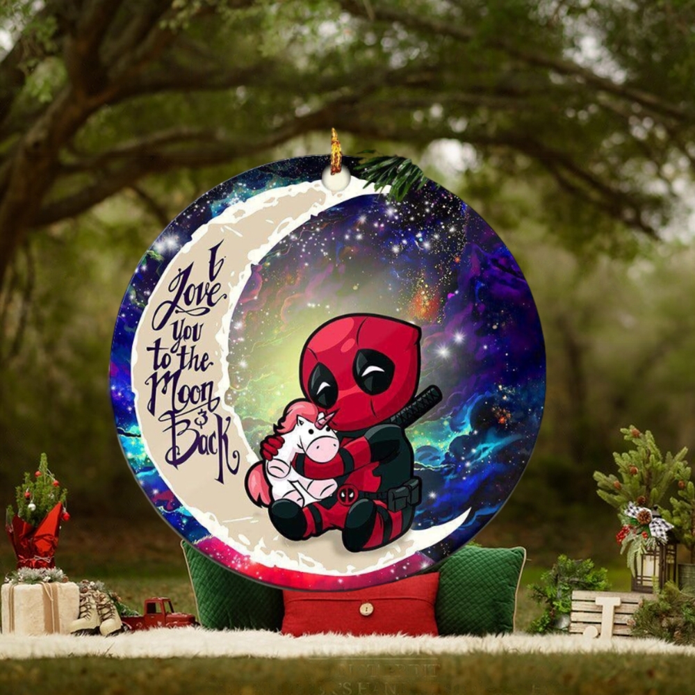 Chibi Deadpool Unicorn Toy Love You To The Moon And Back Galaxy Christmas Decorations Ornament Chibi Deadpool Unicorn Toy Love You To The Moon And Back Galaxy Christmas Decorations Ornament