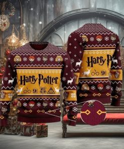 Chibi Harry Potter Characters Ugly Christmas Sweaters