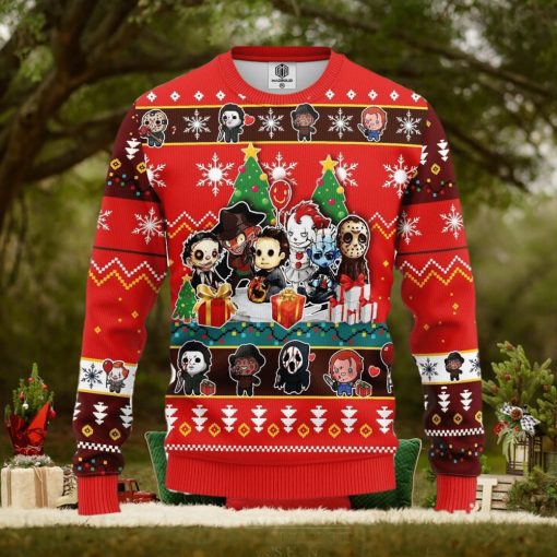 Chibi Horror Halloween Ugly Christmas Sweater Amazing Gift Men And Women Christmas Gift