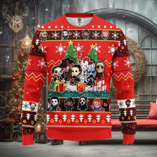 Chibi Horror Halloween Ugly Christmas Sweater Amazing Gift Men And Women Christmas Gift
