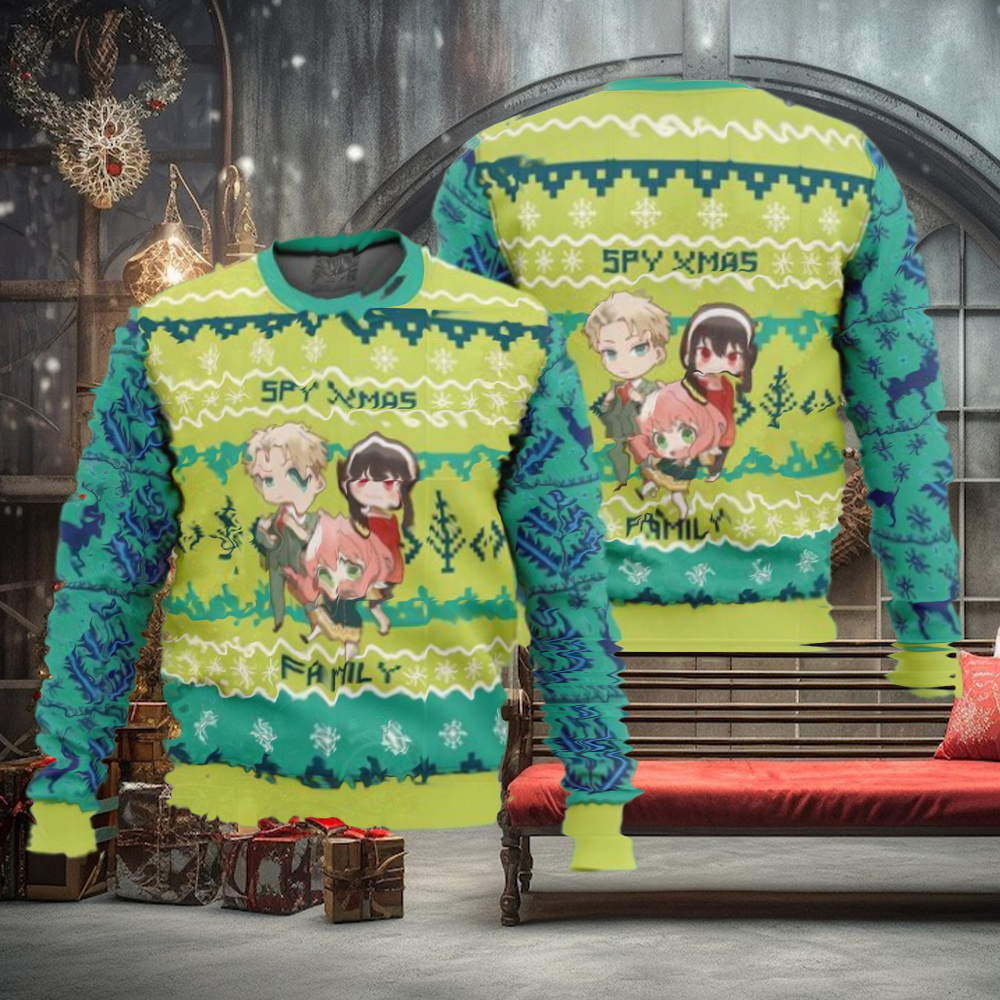 Chibi Spy x Family Xmas Gift For Family Ugly Christmas Sweater 2024 Chibi Spy x Family Xmas Gift For Family Ugly Christmas Sweater 2024
