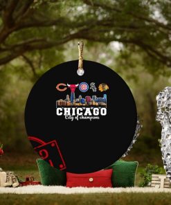 Chicago All Sports Logo Chicago City Of Champions Ornament