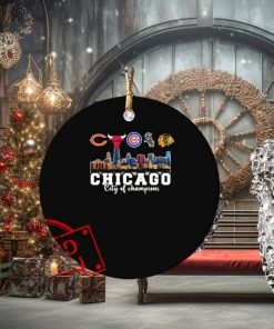 Chicago All Sports Logo Chicago City Of Champions Ornament