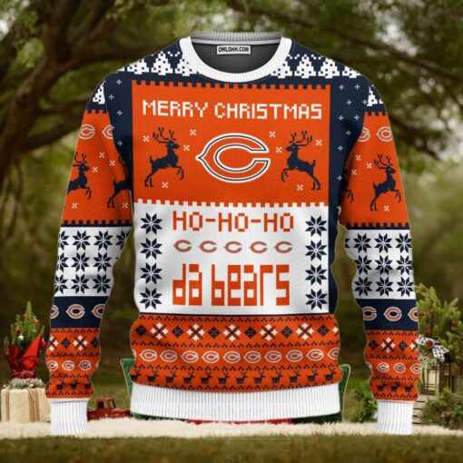 Chicago Bear Merry Christmas  Ugly Christmas Sweaters