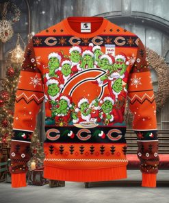 Chicago Bears 12 Grinch Xmas Day Christmas Ugly Sweater 3D Christmas Xmas Sweater