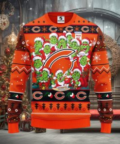 Chicago Bears 12 Grinch Xmas Day Christmas Ugly Sweater