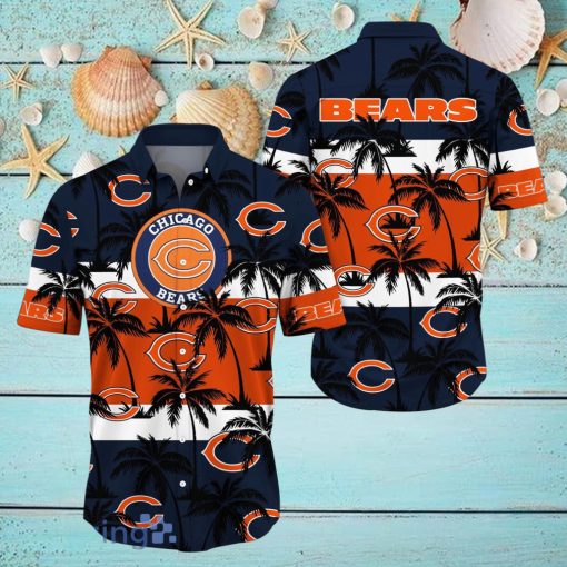 Chicago Bears All Over Print Logo And Coconut Trending Summer Gift Aloha Hawaiian Shirt