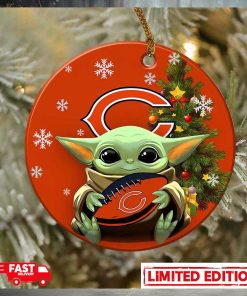 Chicago Bears Baby Yoda NFL 2023 Christmas Tree Decorations Ornament