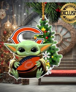 Chicago Bears Baby Yoda NFL Christmas Tree Decorations Ornament