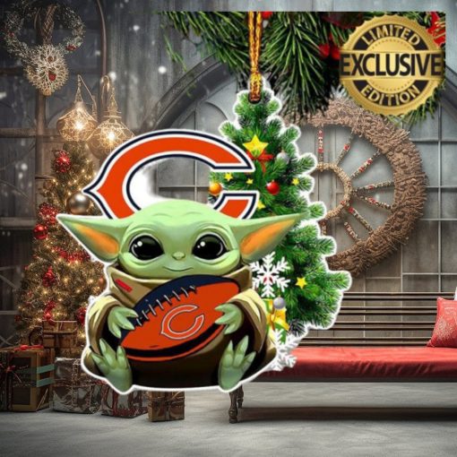 Chicago Bears Baby Yoda NFL Christmas Tree Decorations Ornament